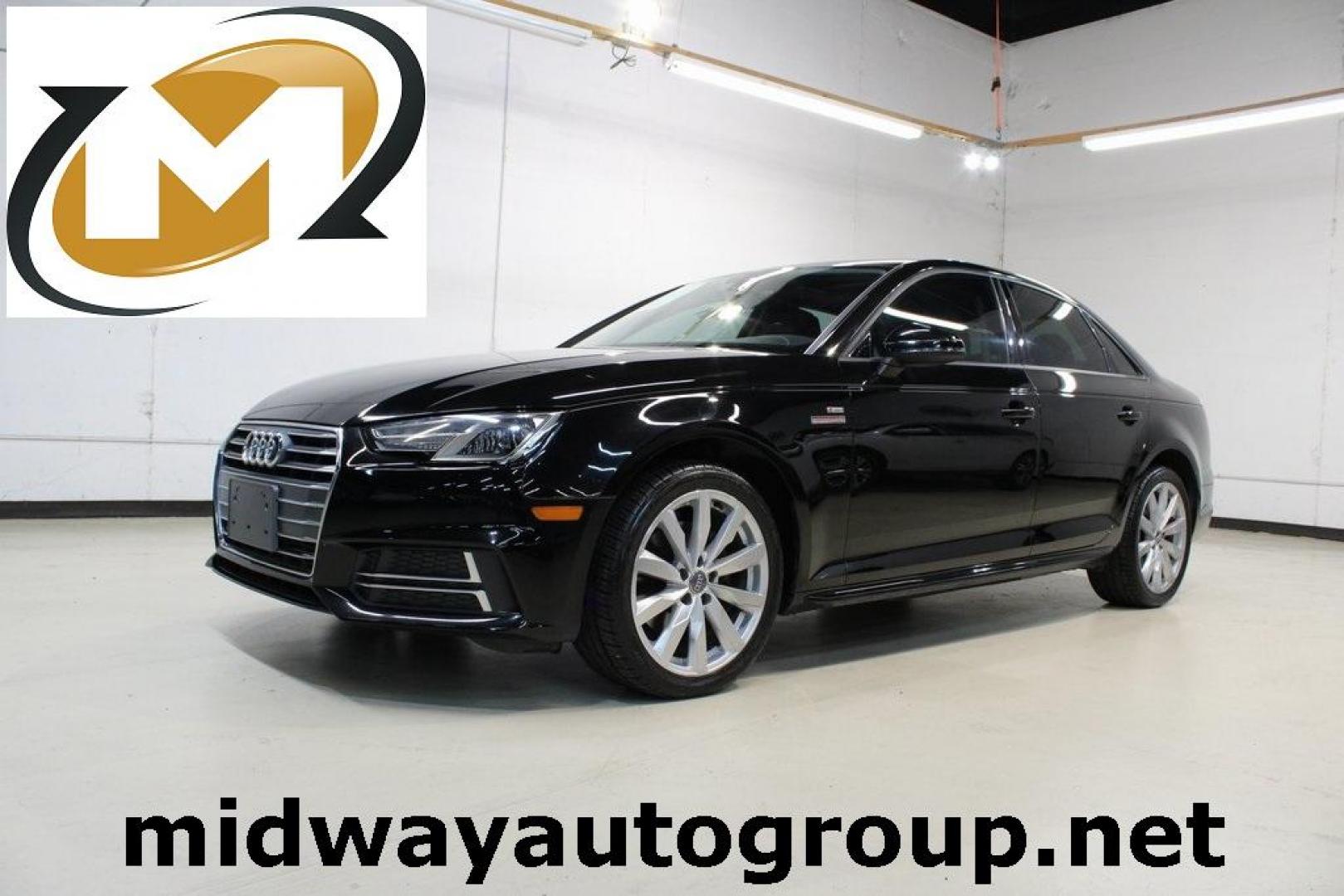 2018 Black Metallic /Black Audi A4 2.0T ultra Premium (WAUKMAF42JN) with an 2.0L I4 TFSI DOHC engine, Automatic transmission, located at 15300 Midway Rd., Addison, TX, 75001, (972) 702-0011, 32.958321, -96.838074 - Photo#0