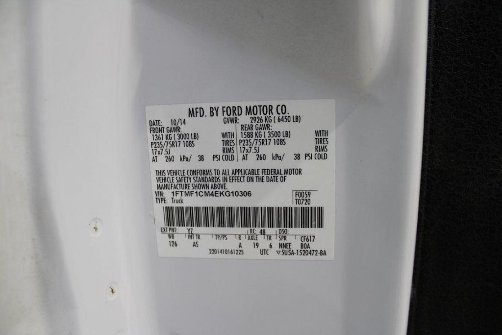 2014 Oxford White /Steel Gray Ford F-150 XL (1FTMF1CM4EK) with an 3.7L V6 FFV engine, Automatic transmission, located at 15300 Midway Rd., Addison, TX, 75001, (972) 702-0011, 32.958321, -96.838074 - Photo#20