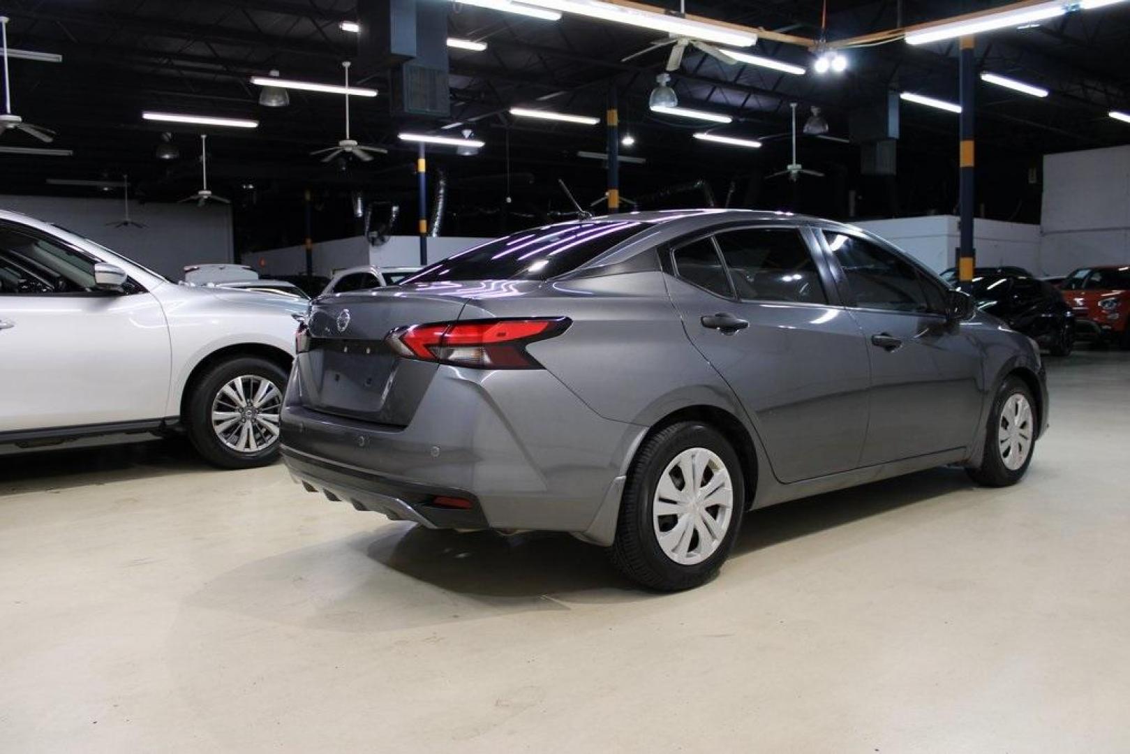 2021 Gun Metallic /Charcoal Nissan Versa 1.6 S (3N1CN8DV1ML) with an 1.6L 4-Cylinder DOHC 16V engine, CVT transmission, located at 15300 Midway Rd., Addison, TX, 75001, (972) 702-0011, 32.958321, -96.838074 - Photo#2