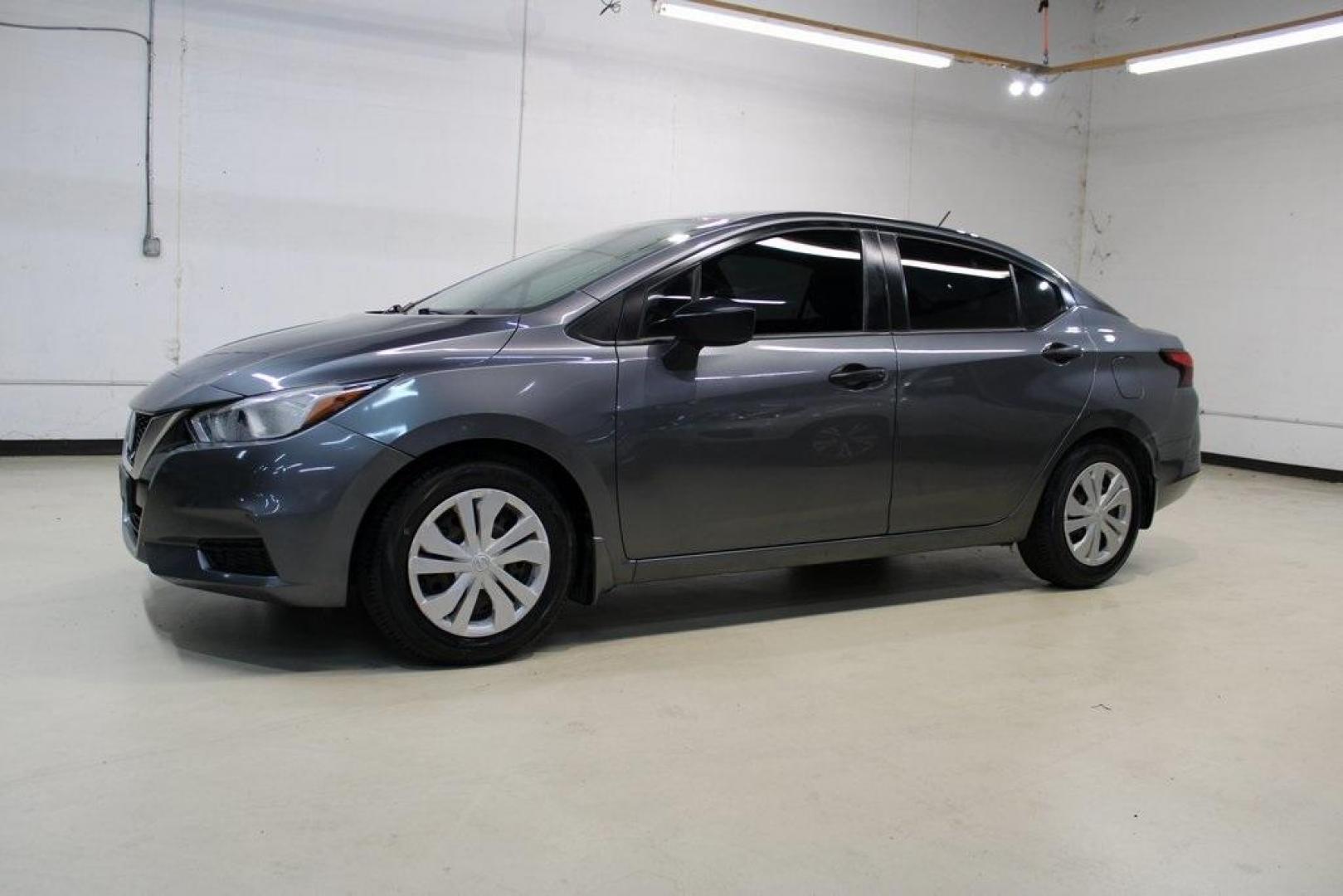 2021 Gun Metallic /Charcoal Nissan Versa 1.6 S (3N1CN8DV1ML) with an 1.6L 4-Cylinder DOHC 16V engine, CVT transmission, located at 15300 Midway Rd., Addison, TX, 75001, (972) 702-0011, 32.958321, -96.838074 - Photo#4