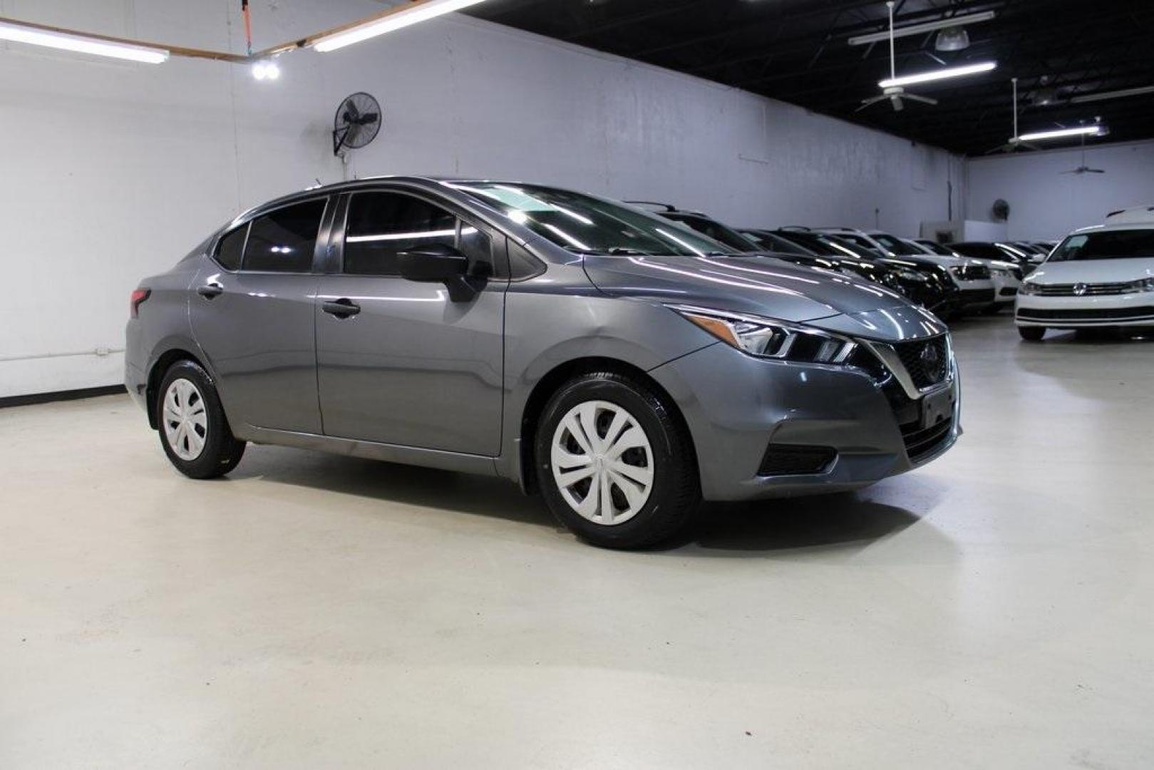 2021 Gun Metallic /Charcoal Nissan Versa 1.6 S (3N1CN8DV1ML) with an 1.6L 4-Cylinder DOHC 16V engine, CVT transmission, located at 15300 Midway Rd., Addison, TX, 75001, (972) 702-0011, 32.958321, -96.838074 - Photo#6