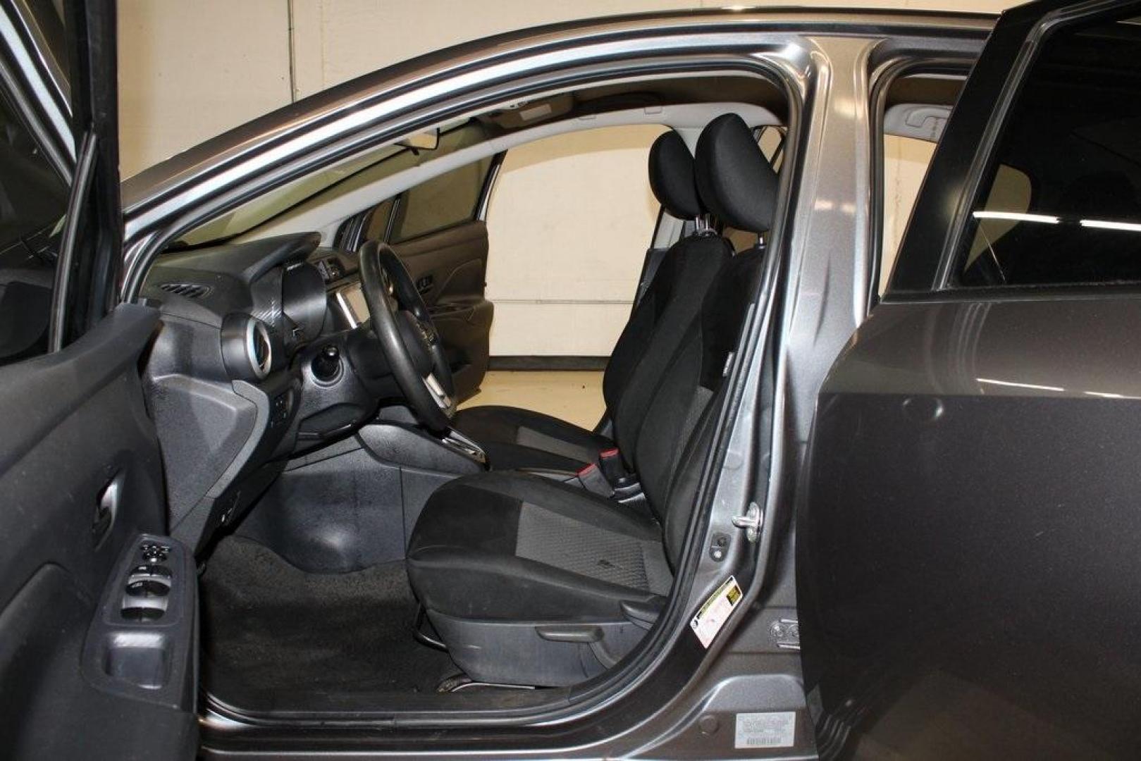 2021 Gun Metallic /Charcoal Nissan Versa 1.6 S (3N1CN8DV1ML) with an 1.6L 4-Cylinder DOHC 16V engine, CVT transmission, located at 15300 Midway Rd., Addison, TX, 75001, (972) 702-0011, 32.958321, -96.838074 - Photo#12
