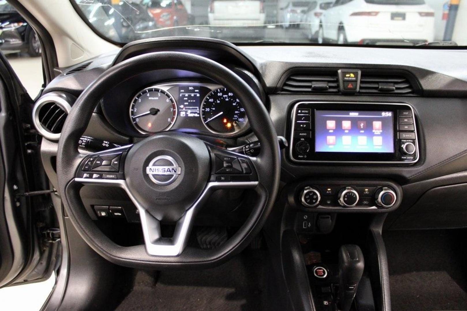 2021 Gun Metallic /Charcoal Nissan Versa 1.6 S (3N1CN8DV1ML) with an 1.6L 4-Cylinder DOHC 16V engine, CVT transmission, located at 15300 Midway Rd., Addison, TX, 75001, (972) 702-0011, 32.958321, -96.838074 - Photo#16