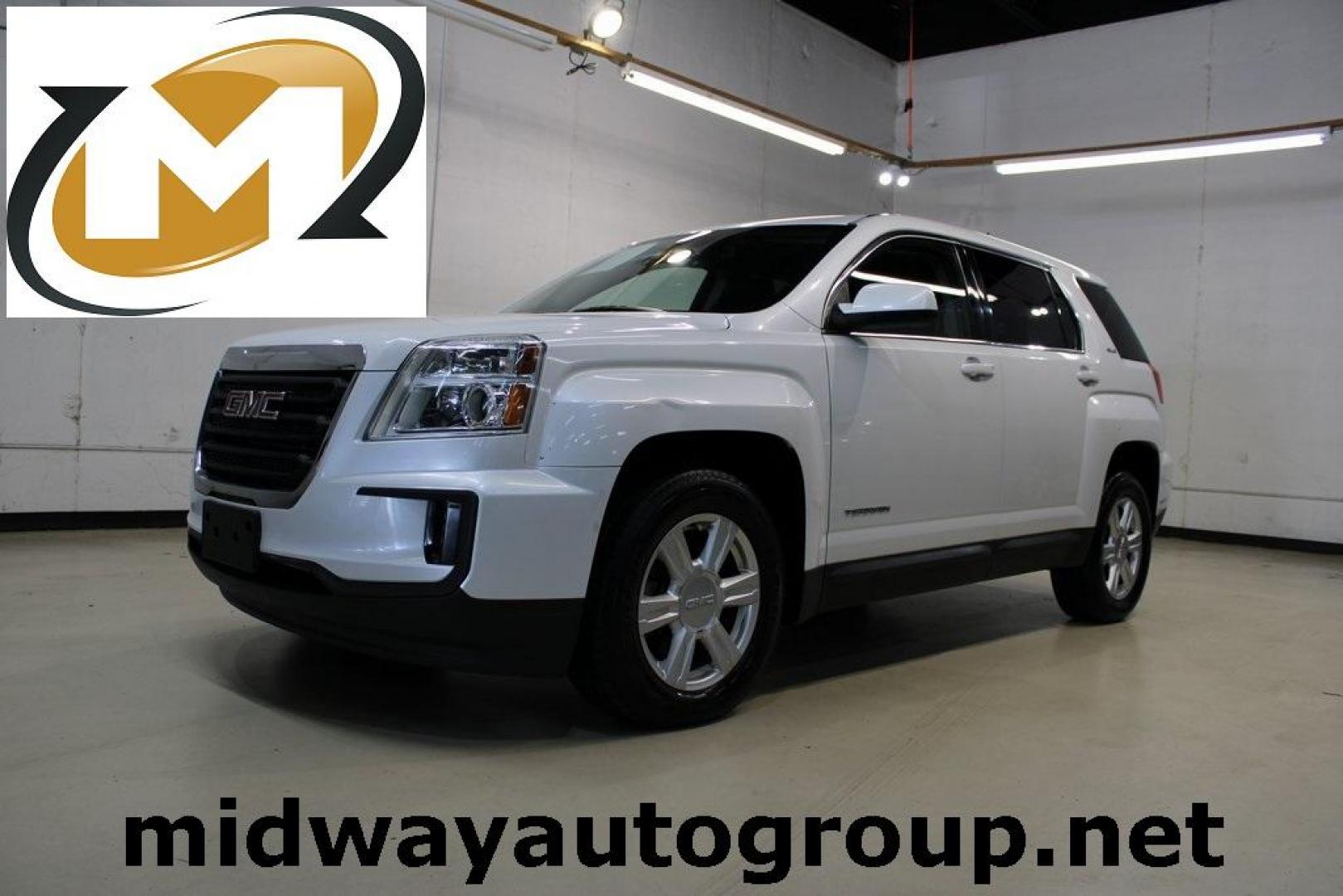 2016 White Frost Tricoat /Jet Black GMC Terrain SLE-1 (2GKALMEK7G6) with an 2.4L 4-Cylinder SIDI DOHC VVT engine, Automatic transmission, located at 15300 Midway Rd., Addison, TX, 75001, (972) 702-0011, 32.958321, -96.838074 - HOME OF THE NO HAGGLE PRICE - WHOLESALE PRICES TO THE PUBLIC!! Odometer is 24603 miles below market average!<br><br>White Frost Tricoat 2016 GMC Terrain SLE-1<br><br>22/32 City/Highway MPG<br><br>Awards:<br> * JD Power Initial Quality Study (IQS) * 2016 IIHS Top Safety Pick * 2016 IIHS Top Safe - Photo#0