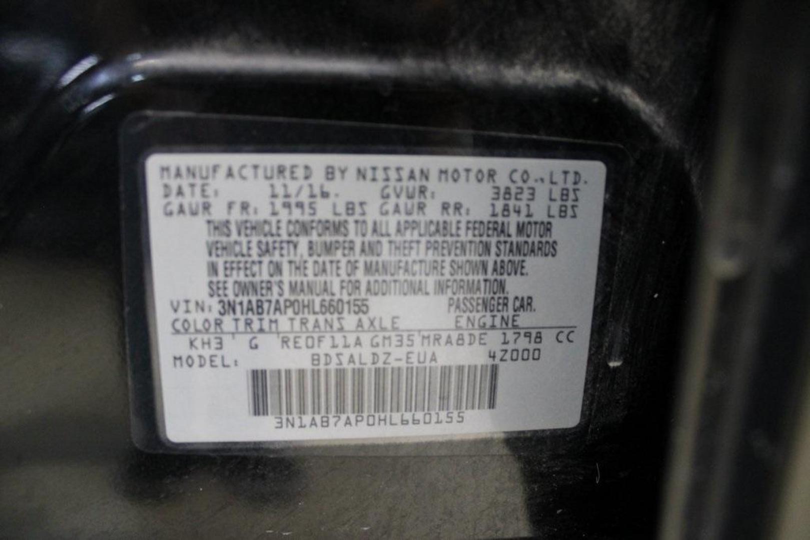 2017 Super Black /Charcoal Nissan Sentra SV (3N1AB7AP0HL) with an 1.8L 4-Cylinder DOHC 16V engine, CVT transmission, located at 15300 Midway Rd., Addison, TX, 75001, (972) 702-0011, 32.958321, -96.838074 - HOME OF THE NO HAGGLE PRICE - WHOLESALE PRICES TO THE PUBLIC!! Odometer is 13698 miles below market average!Super Black 2017 Nissan Sentra SVRecent Arrival! 29/37 City/Highway MPGAt Midway Auto Group, we strive to provide you with the best quality vehicles for the lowest possible price, and this 201 - Photo#26