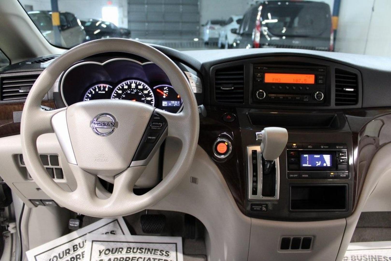 2015 Brilliant Silver /Gray Nissan Quest 3.5 S (JN8AE2KP2F9) with an 3.5L 6-Cylinder DOHC engine, CVT transmission, located at 15300 Midway Rd., Addison, TX, 75001, (972) 702-0011, 32.958321, -96.838074 - HOME OF THE NO HAGGLE PRICE - WHOLESALE PRICES TO THE PUBLIC!!<br><br>Brilliant Silver 2015 Nissan Quest 3.5 S<br><br>Recent Arrival! 20/27 City/Highway MPG<br><br><br>At Midway Auto Group, we strive to provide you with the best quality vehicles for the lowest possible price, and this 2015 Nissan Qu - Photo#16