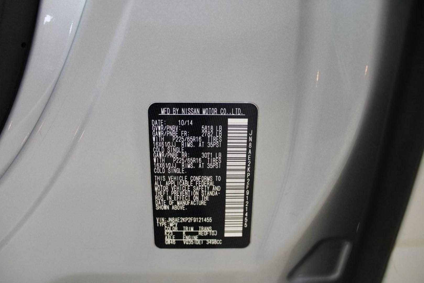 2015 Brilliant Silver /Gray Nissan Quest 3.5 S (JN8AE2KP2F9) with an 3.5L 6-Cylinder DOHC engine, CVT transmission, located at 15300 Midway Rd., Addison, TX, 75001, (972) 702-0011, 32.958321, -96.838074 - HOME OF THE NO HAGGLE PRICE - WHOLESALE PRICES TO THE PUBLIC!!<br><br>Brilliant Silver 2015 Nissan Quest 3.5 S<br><br>Recent Arrival! 20/27 City/Highway MPG<br><br><br>At Midway Auto Group, we strive to provide you with the best quality vehicles for the lowest possible price, and this 2015 Nissan Qu - Photo#24
