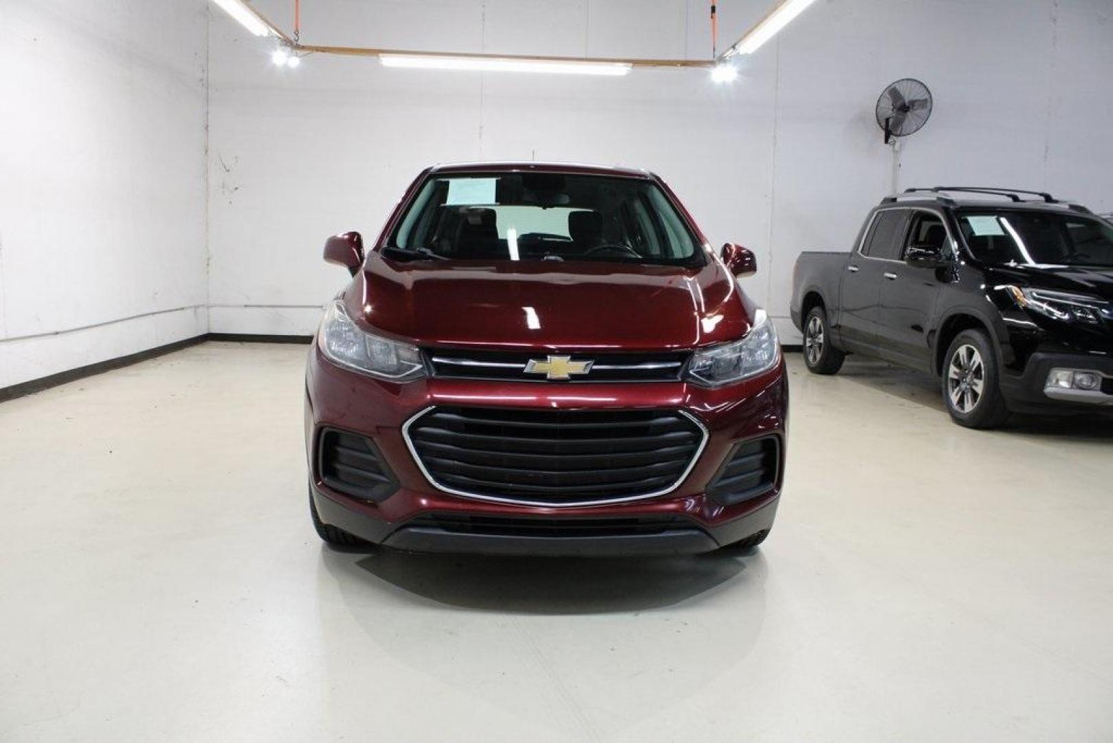2017 Crimson Metallic /Black Chevrolet Trax LS (3GNCJKSB0HL) with an ECOTEC 1.4L I4 SMPI DOHC Turbocharged VVT engine, Automatic transmission, located at 15300 Midway Rd., Addison, TX, 75001, (972) 702-0011, 32.958321, -96.838074 - Photo#4