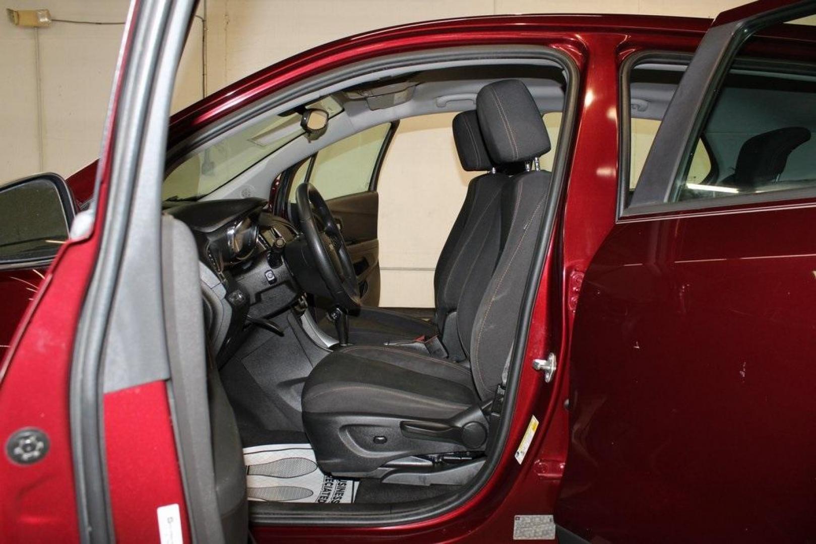 2017 Crimson Metallic /Black Chevrolet Trax LS (3GNCJKSB0HL) with an ECOTEC 1.4L I4 SMPI DOHC Turbocharged VVT engine, Automatic transmission, located at 15300 Midway Rd., Addison, TX, 75001, (972) 702-0011, 32.958321, -96.838074 - Photo#10