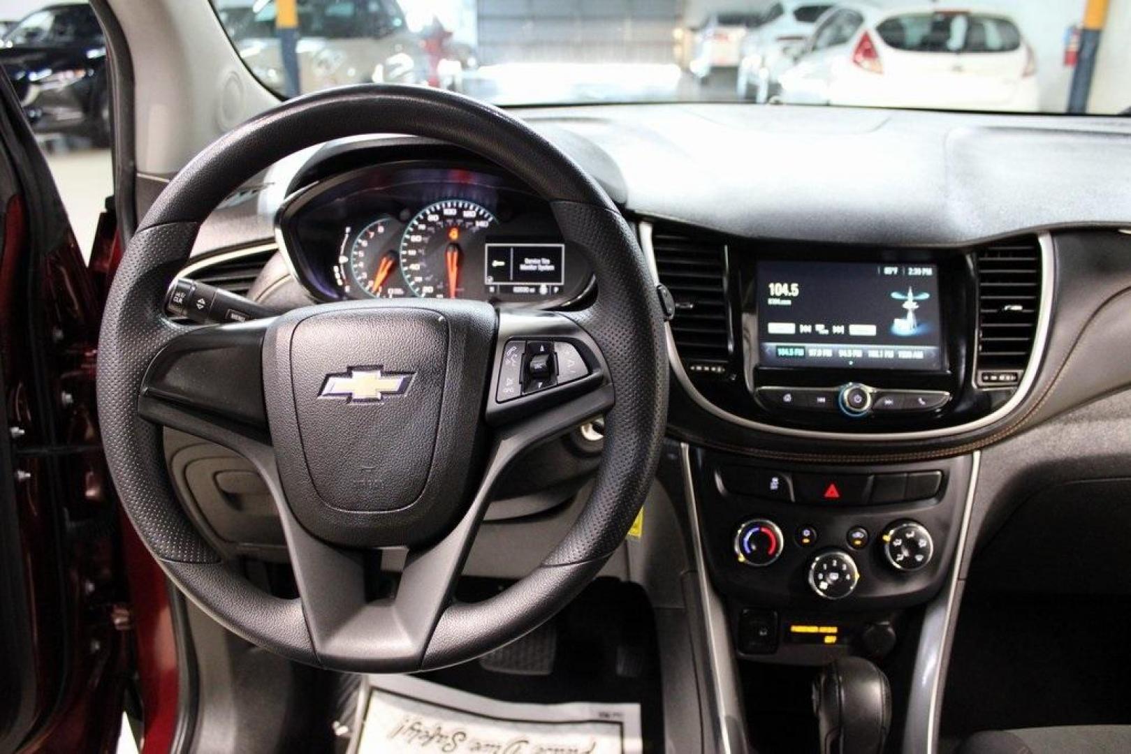 2017 Crimson Metallic /Black Chevrolet Trax LS (3GNCJKSB0HL) with an ECOTEC 1.4L I4 SMPI DOHC Turbocharged VVT engine, Automatic transmission, located at 15300 Midway Rd., Addison, TX, 75001, (972) 702-0011, 32.958321, -96.838074 - Photo#14