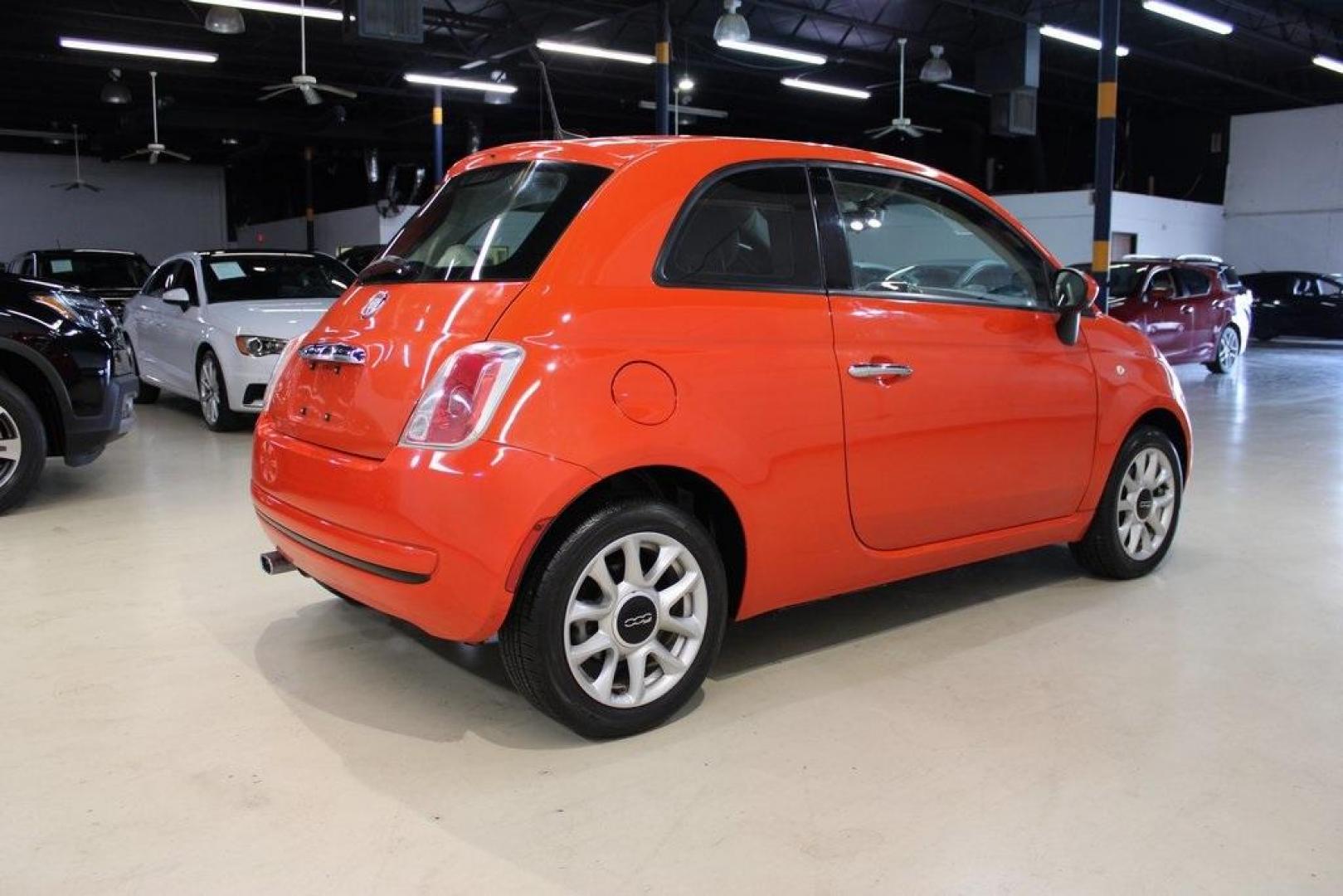 2017 Spitfire Orange /Avorio (Ivory) Fiat 500 Pop (3C3CFFKR4HT) with an 1.4L I4 16V MultiAir engine, Automatic transmission, located at 15300 Midway Rd., Addison, TX, 75001, (972) 702-0011, 32.958321, -96.838074 - Photo#2