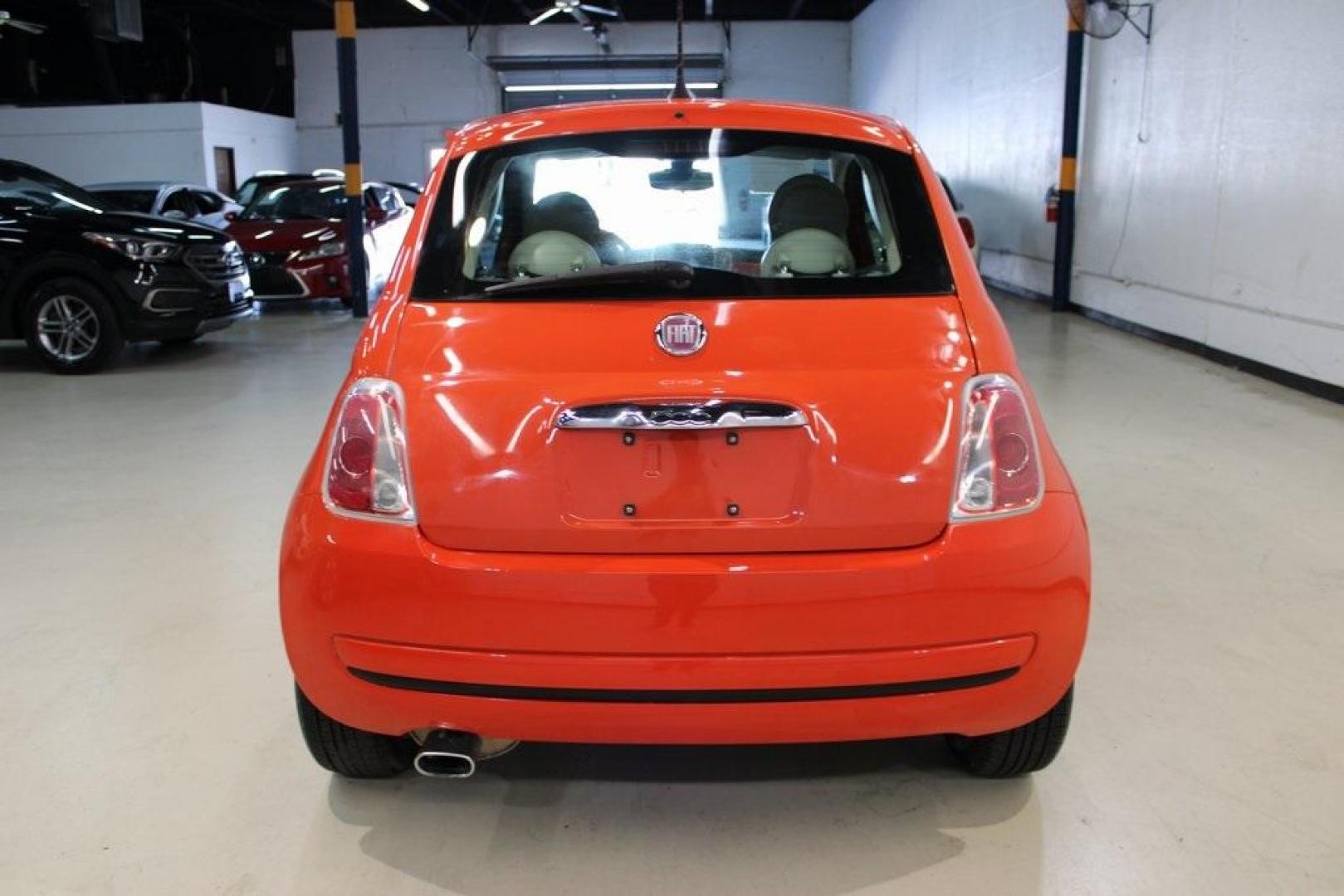 2017 Spitfire Orange /Avorio (Ivory) Fiat 500 Pop (3C3CFFKR4HT) with an 1.4L I4 16V MultiAir engine, Automatic transmission, located at 15300 Midway Rd., Addison, TX, 75001, (972) 702-0011, 32.958321, -96.838074 - Photo#7