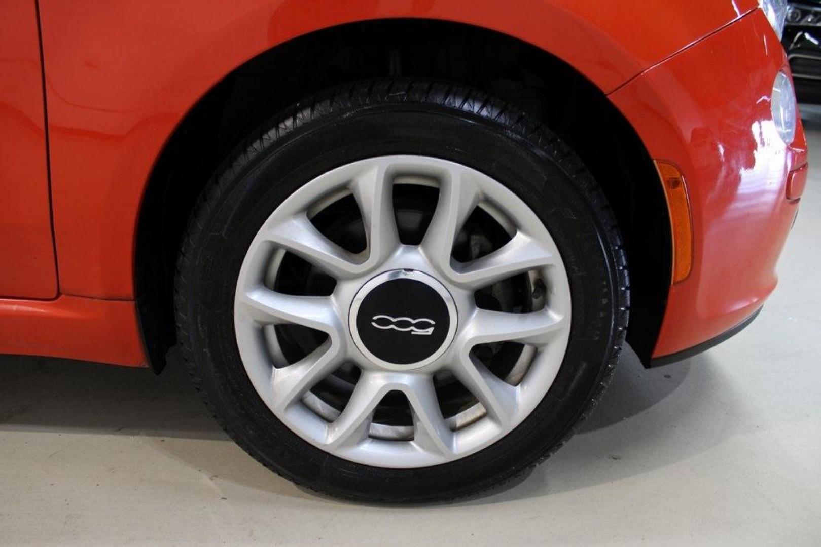 2017 Spitfire Orange /Avorio (Ivory) Fiat 500 Pop (3C3CFFKR4HT) with an 1.4L I4 16V MultiAir engine, Automatic transmission, located at 15300 Midway Rd., Addison, TX, 75001, (972) 702-0011, 32.958321, -96.838074 - Photo#11