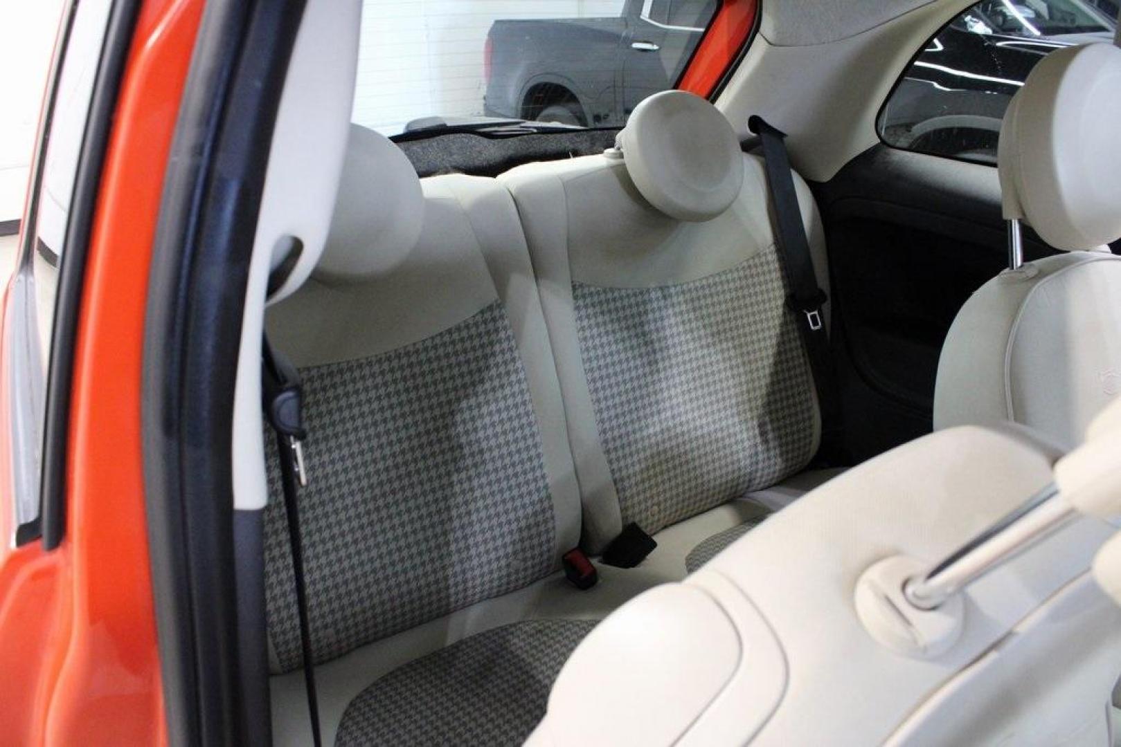 2017 Spitfire Orange /Avorio (Ivory) Fiat 500 Pop (3C3CFFKR4HT) with an 1.4L I4 16V MultiAir engine, Automatic transmission, located at 15300 Midway Rd., Addison, TX, 75001, (972) 702-0011, 32.958321, -96.838074 - Photo#14