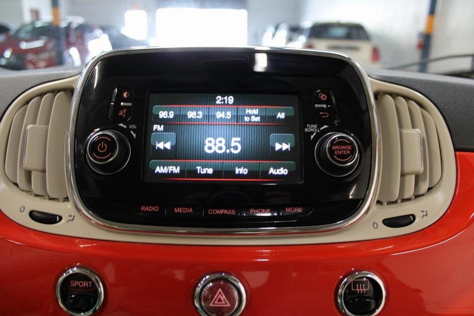 2017 Spitfire Orange /Avorio (Ivory) Fiat 500 Pop (3C3CFFKR4HT) with an 1.4L I4 16V MultiAir engine, Automatic transmission, located at 15300 Midway Rd., Addison, TX, 75001, (972) 702-0011, 32.958321, -96.838074 - Photo#16