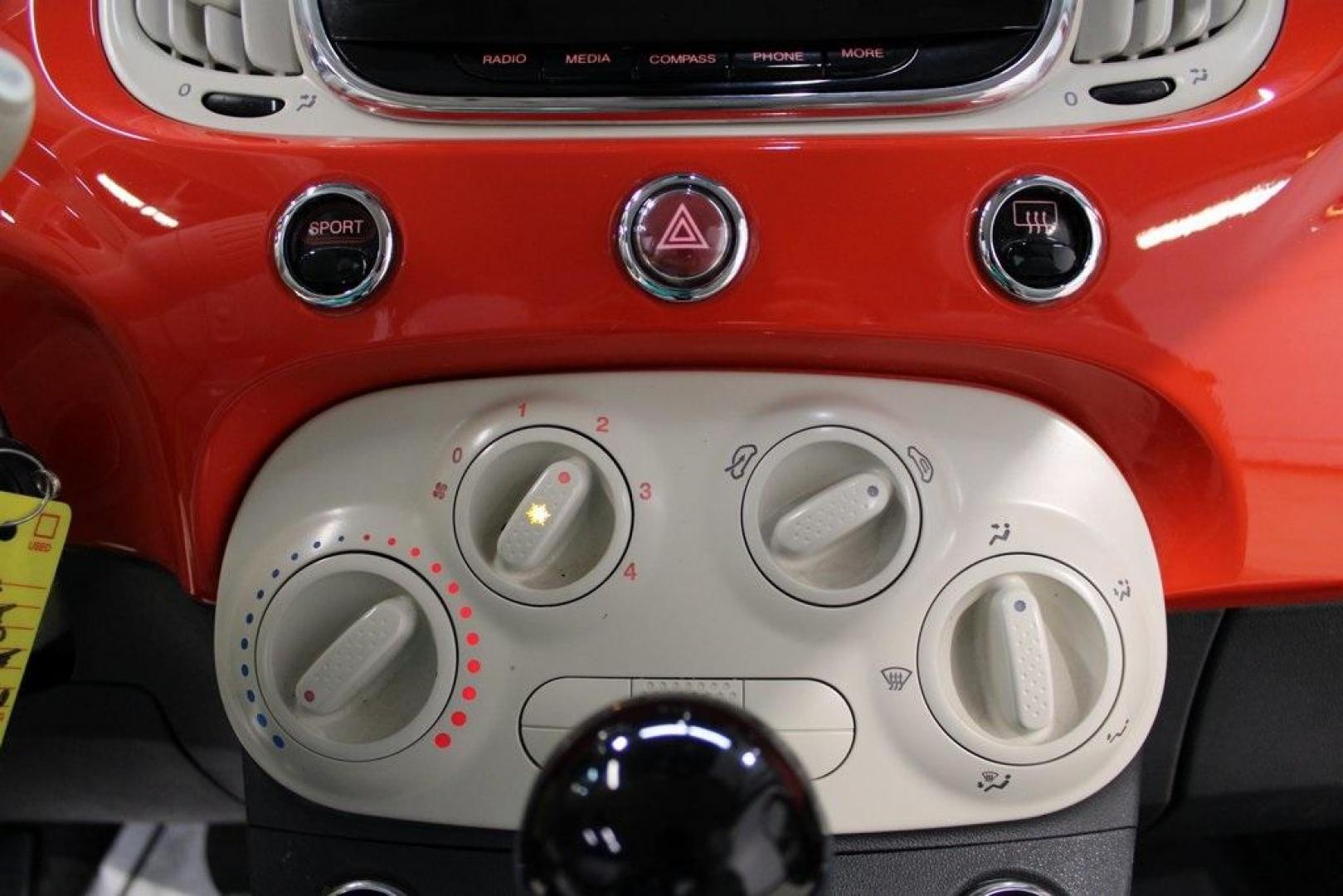 2017 Spitfire Orange /Avorio (Ivory) Fiat 500 Pop (3C3CFFKR4HT) with an 1.4L I4 16V MultiAir engine, Automatic transmission, located at 15300 Midway Rd., Addison, TX, 75001, (972) 702-0011, 32.958321, -96.838074 - Photo#17