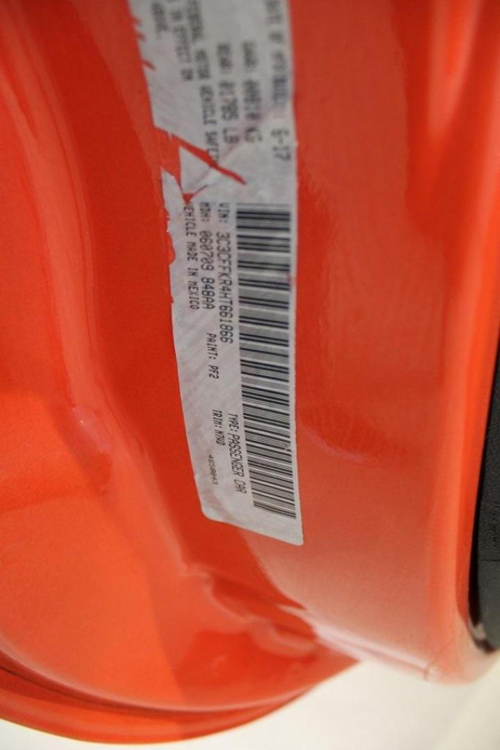 2017 Spitfire Orange /Avorio (Ivory) Fiat 500 Pop (3C3CFFKR4HT) with an 1.4L I4 16V MultiAir engine, Automatic transmission, located at 15300 Midway Rd., Addison, TX, 75001, (972) 702-0011, 32.958321, -96.838074 - Photo#23