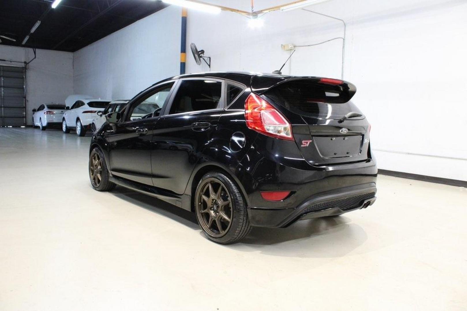 2017 Shadow Black /Smoke Storm Ford Fiesta ST (3FADP4GX7HM) with an EcoBoost 1.6L I4 GTDi DOHC Turbocharged VCT engine, Manual transmission, located at 15300 Midway Rd., Addison, TX, 75001, (972) 702-0011, 32.958321, -96.838074 - Photo#3
