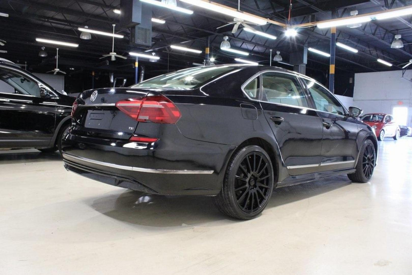 2017 Deep Black /Cornsilk Beige W/Brown Volkswagen Passat 1.8T R-Line (1VWDT7A33HC) with an 1.8L TSI engine, Automatic transmission, located at 15300 Midway Rd., Addison, TX, 75001, (972) 702-0011, 32.958321, -96.838074 - 2017 Volkswagen Passat R-Line<br><br>Now Available at Midway Auto Group, Addison, Texas<br><br>Sporty, refined, and exceptionally comfortablethe 2017 Volkswagen Passat R-Line brings European sophistication and precision to the midsize sedan class. With sleek styling, a turbocharged engine, and a spa - Photo#2