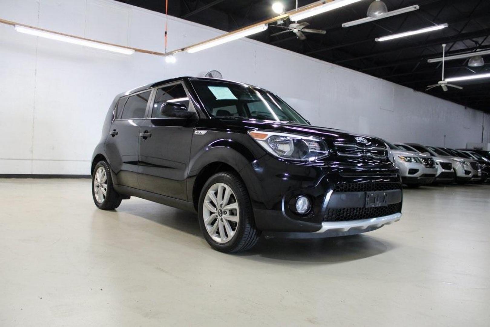 2018 Shadow Black /Black Kia Soul Plus (KNDJP3A51J7) with an I4 engine, Automatic transmission, located at 15300 Midway Rd., Addison, TX, 75001, (972) 702-0011, 32.958321, -96.838074 - Photo#1