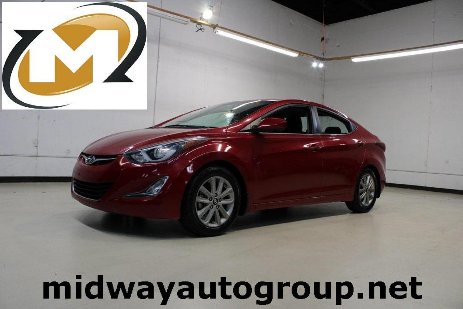 2015 Geranium Red /Black Hyundai Elantra SE (KMHDH4AE6FU) with an 1.8L I4 MPI DOHC 16V ULEV II 145hp engine, Automatic transmission, located at 15300 Midway Rd., Addison, TX, 75001, (972) 702-0011, 32.958321, -96.838074 - Photo#0