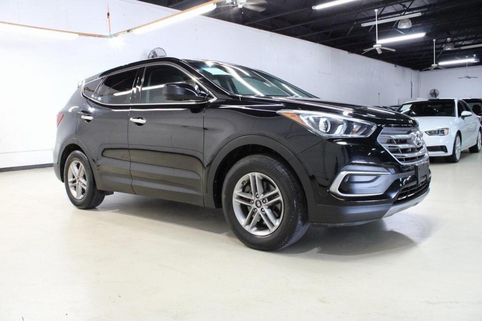 2018 Twilight Black /Gray Hyundai Santa Fe Sport 2.4 Base (5XYZT3LBXJG) with an 2.4L I4 DGI DOHC 16V engine, Automatic transmission, located at 15300 Midway Rd., Addison, TX, 75001, (972) 702-0011, 32.958321, -96.838074 - Photo#6