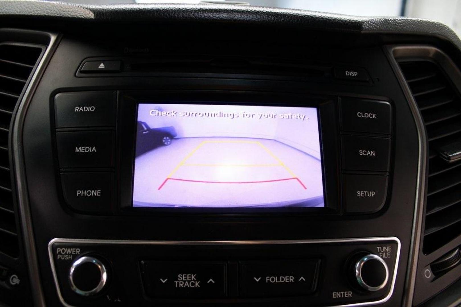 2018 Twilight Black /Gray Hyundai Santa Fe Sport 2.4 Base (5XYZT3LBXJG) with an 2.4L I4 DGI DOHC 16V engine, Automatic transmission, located at 15300 Midway Rd., Addison, TX, 75001, (972) 702-0011, 32.958321, -96.838074 - Photo#19