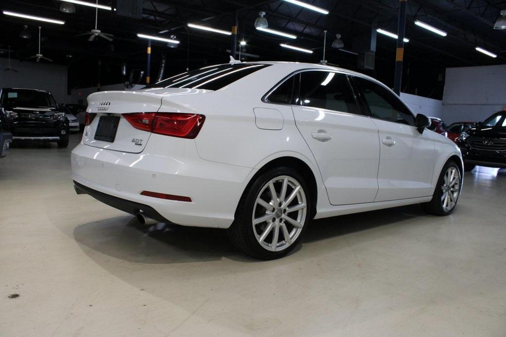 2015 Glacier White /Black Audi A3 2.0T Premium Plus (WAUEFGFF7F1) with an 2.0L 4-Cylinder TFSI engine, Automatic transmission, located at 15300 Midway Rd., Addison, TX, 75001, (972) 702-0011, 32.958321, -96.838074 - Photo#2