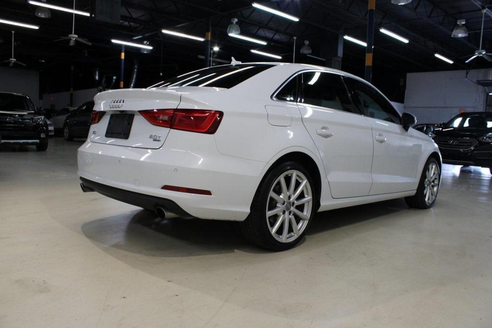 2015 Glacier White /Black Audi A3 2.0T Premium Plus (WAUEFGFF7F1) with an 2.0L 4-Cylinder TFSI engine, Automatic transmission, located at 15300 Midway Rd., Addison, TX, 75001, (972) 702-0011, 32.958321, -96.838074 - Photo#3