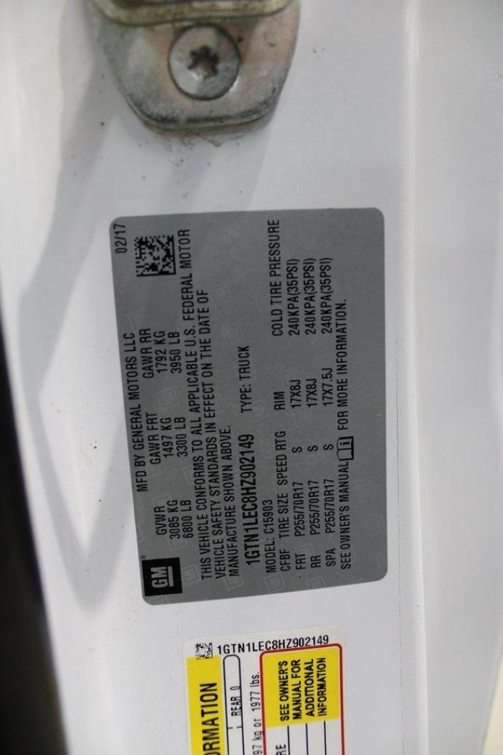 2017 Summit White /Dark Ash Seats With Jet Black Interior Accents GMC Sierra 1500 Base (1GTN1LEC8HZ) with an EcoTec3 5.3L V8 engine, Automatic transmission, located at 15300 Midway Rd., Addison, TX, 75001, (972) 702-0011, 32.958321, -96.838074 - Photo#17