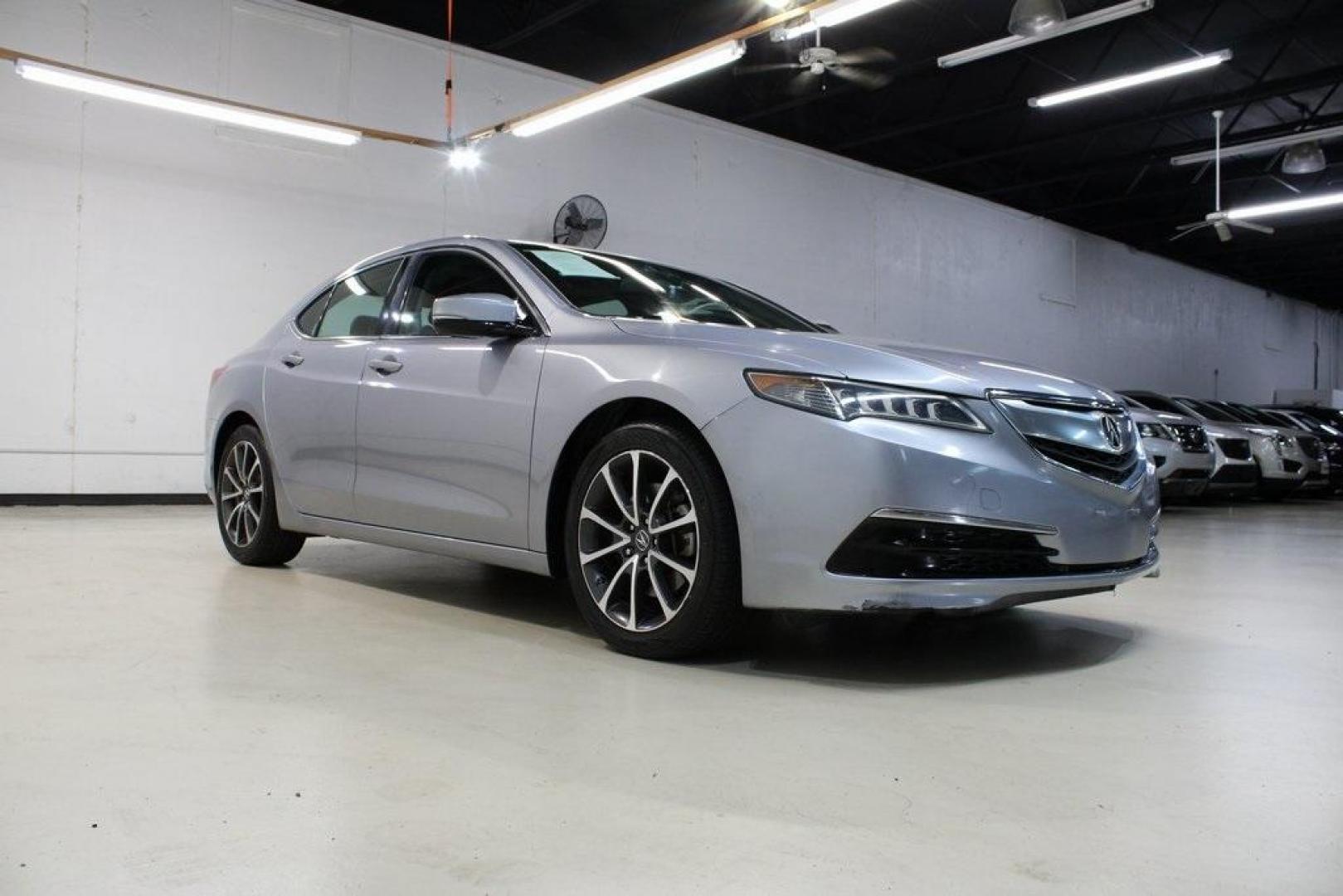 2015 Fathom Blue Pearl /Ebony Acura TLX V6 (19UUB2F37FA) with an 3.5L V6 SOHC VTEC 24V engine, Automatic transmission, located at 15300 Midway Rd., Addison, TX, 75001, (972) 702-0011, 32.958321, -96.838074 - Photo#1