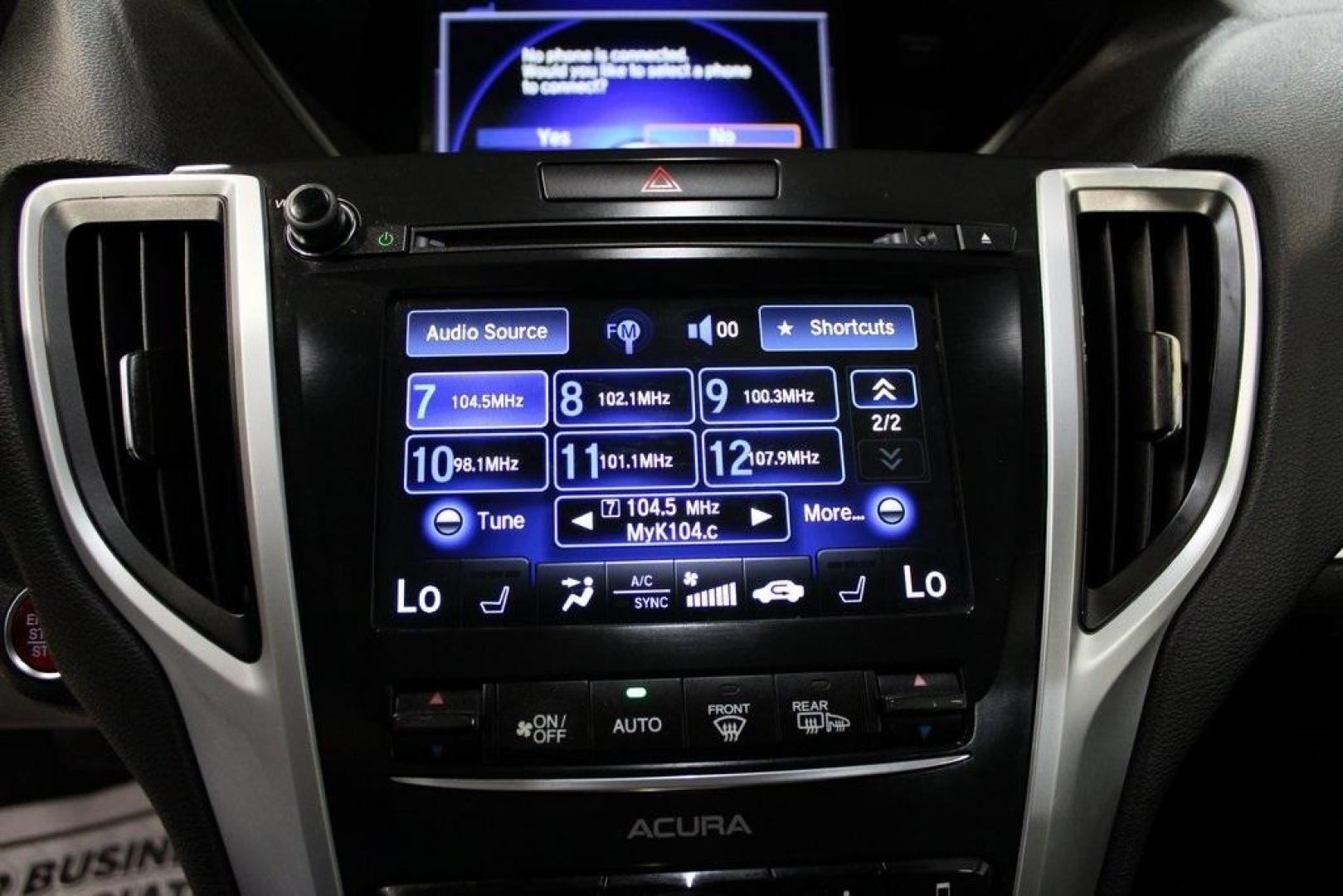 2015 Fathom Blue Pearl /Ebony Acura TLX V6 (19UUB2F37FA) with an 3.5L V6 SOHC VTEC 24V engine, Automatic transmission, located at 15300 Midway Rd., Addison, TX, 75001, (972) 702-0011, 32.958321, -96.838074 - Photo#18