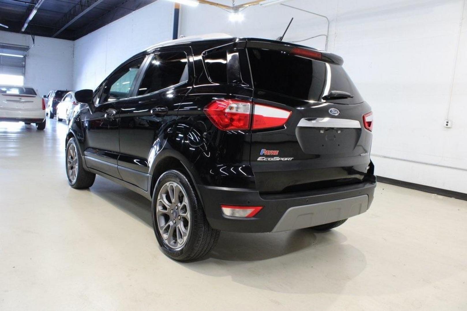 2020 Shadow Black /Ebony Black Ford EcoSport Titanium (MAJ3S2KEXLC) with an EcoBoost 1.0L I3 GTDi DOHC Turbocharged VCT engine, Automatic transmission, located at 15300 Midway Rd., Addison, TX, 75001, (972) 702-0011, 32.958321, -96.838074 - Photo#3