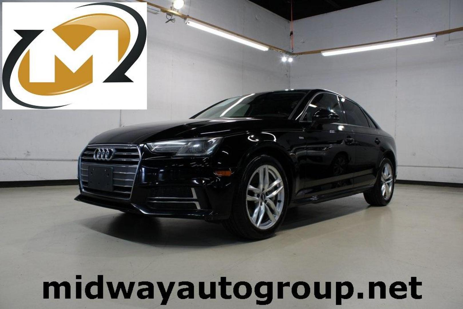 2017 Brilliant Black /Black Audi A4 2.0T (WAUDNAF41HN) with an 2.0L I4 TFSI DOHC engine, Automatic transmission, located at 15300 Midway Rd., Addison, TX, 75001, (972) 702-0011, 32.958321, -96.838074 - Photo#0
