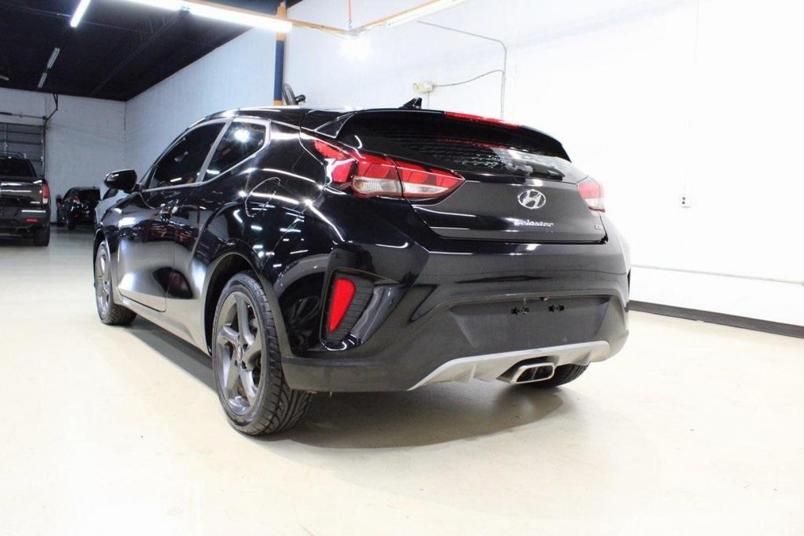 2019 Ultra Black Pearl /Black Hyundai Veloster 2.0 (KMHTG6AF1KU) with an 2.0L 4-Cylinder MPI DOHC engine, Automatic transmission, located at 15300 Midway Rd., Addison, TX, 75001, (972) 702-0011, 32.958321, -96.838074 - Photo#3