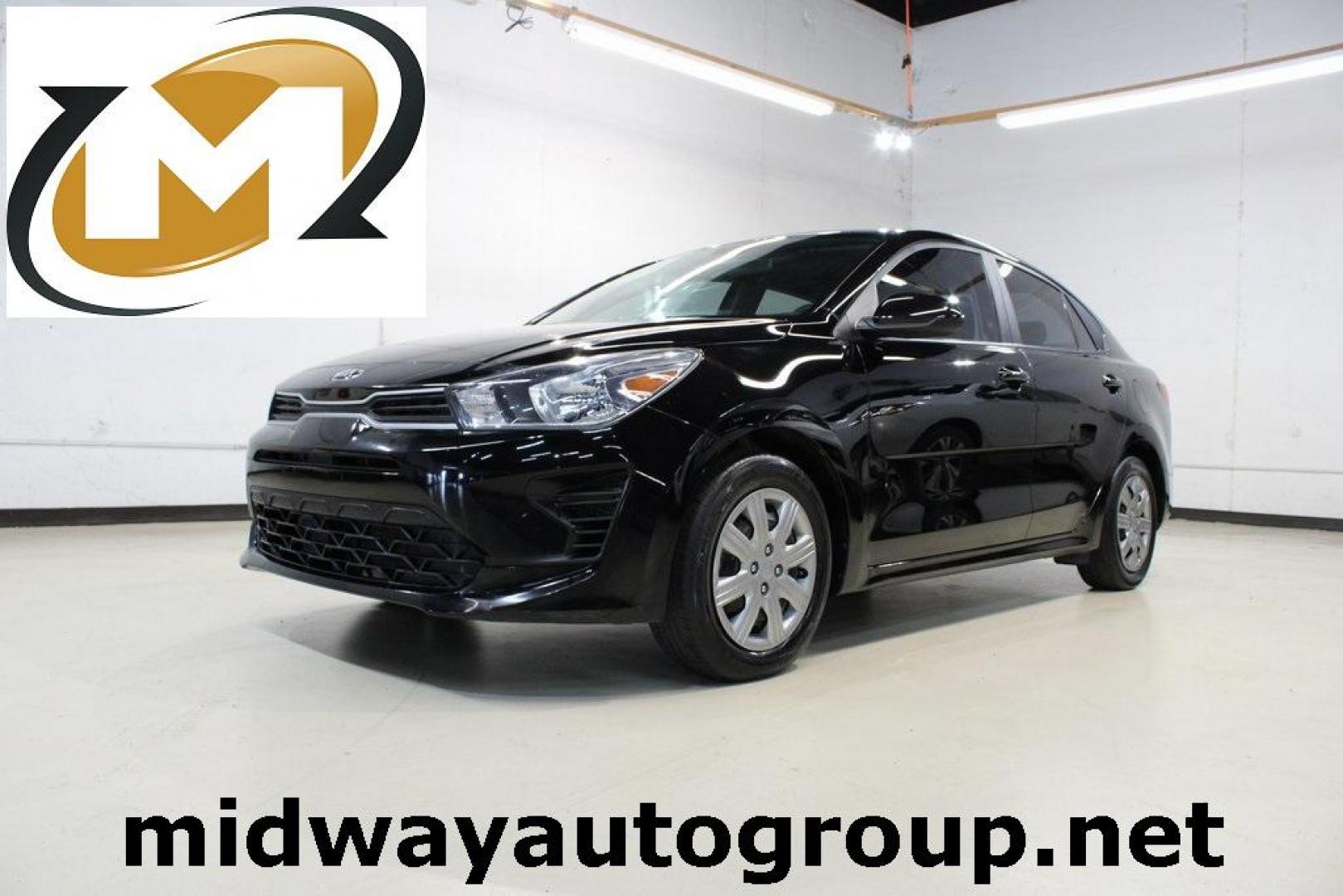 2021 Aurora Black /Black Kia Rio S (3KPA24AD4ME) with an 1.6L 4-Cylinder engine, CVT transmission, located at 15300 Midway Rd., Addison, TX, 75001, (972) 702-0011, 32.958321, -96.838074 - Photo#0