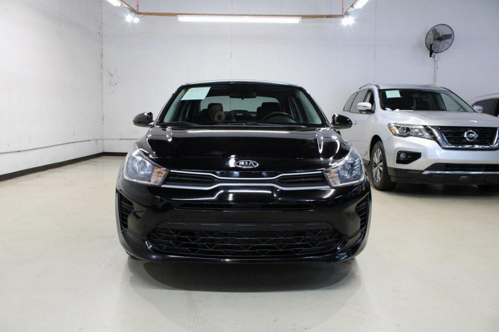 2021 Aurora Black /Black Kia Rio S (3KPA24AD4ME) with an 1.6L 4-Cylinder engine, CVT transmission, located at 15300 Midway Rd., Addison, TX, 75001, (972) 702-0011, 32.958321, -96.838074 - Photo#4