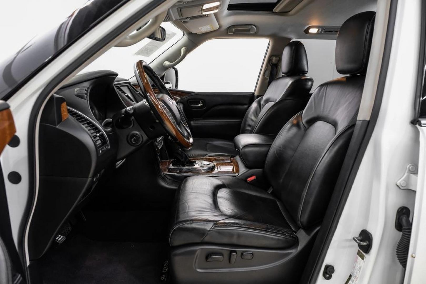 2018 Moonstone /Graphite INFINITI QX80 Base (JN8AZ2NF0J9) with an 5.6L V8 engine, Automatic transmission, located at 15300 Midway Rd., Addison, TX, 75001, (972) 702-0011, 32.958321, -96.838074 - 2018 INFINITI QX80<br><br>Now Available at Midway Auto Group, Addison, Texas<br><br>Bold, luxurious, and built for families who want full-size capability with premium comfort, the 2018 INFINITI QX80 stands at the top of the luxury SUV segment. With powerful V8 performance, a commanding road presence - Photo#3