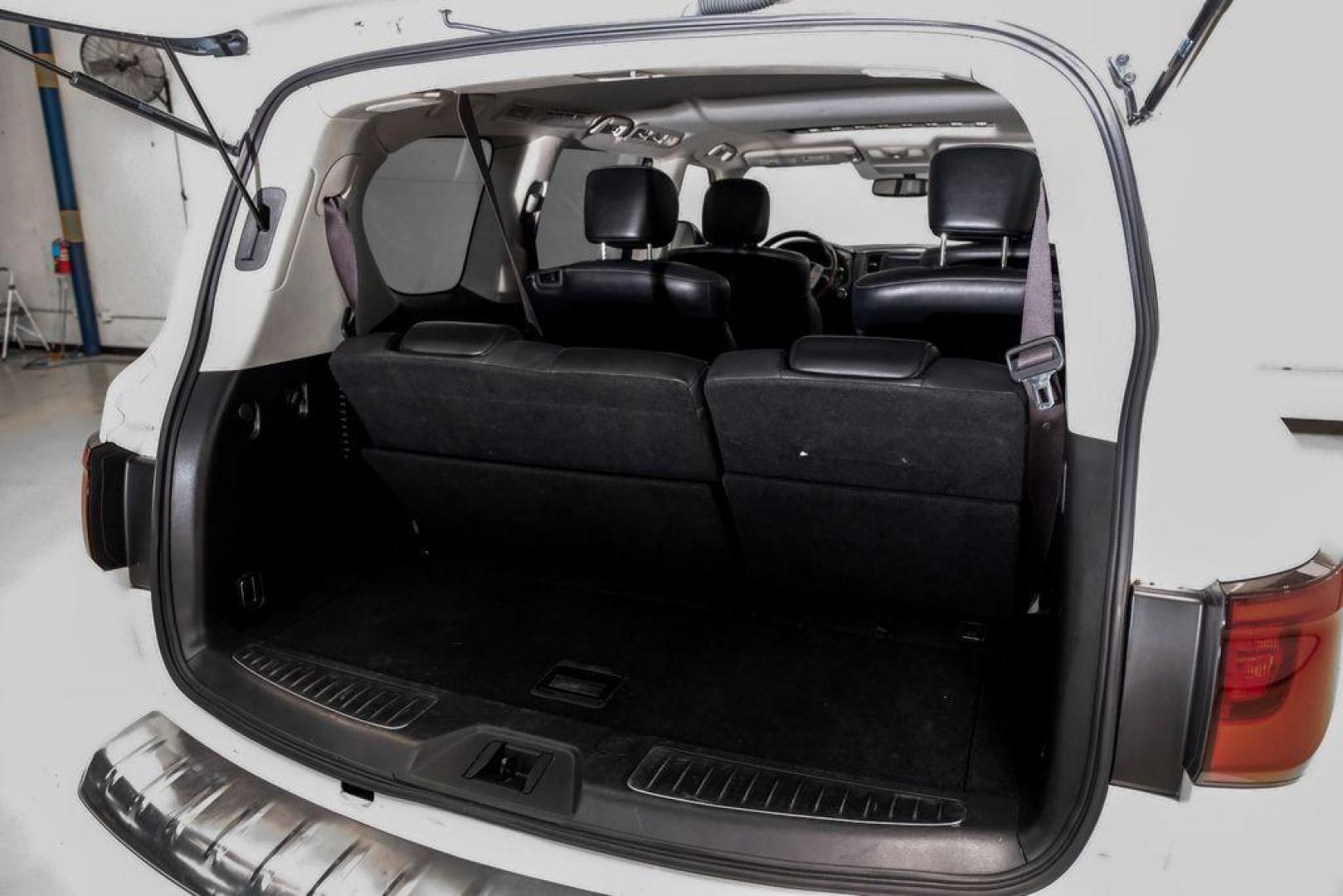 2018 Moonstone /Graphite INFINITI QX80 Base (JN8AZ2NF0J9) with an 5.6L V8 engine, Automatic transmission, located at 15300 Midway Rd., Addison, TX, 75001, (972) 702-0011, 32.958321, -96.838074 - 2018 INFINITI QX80<br><br>Now Available at Midway Auto Group, Addison, Texas<br><br>Bold, luxurious, and built for families who want full-size capability with premium comfort, the 2018 INFINITI QX80 stands at the top of the luxury SUV segment. With powerful V8 performance, a commanding road presence - Photo#47