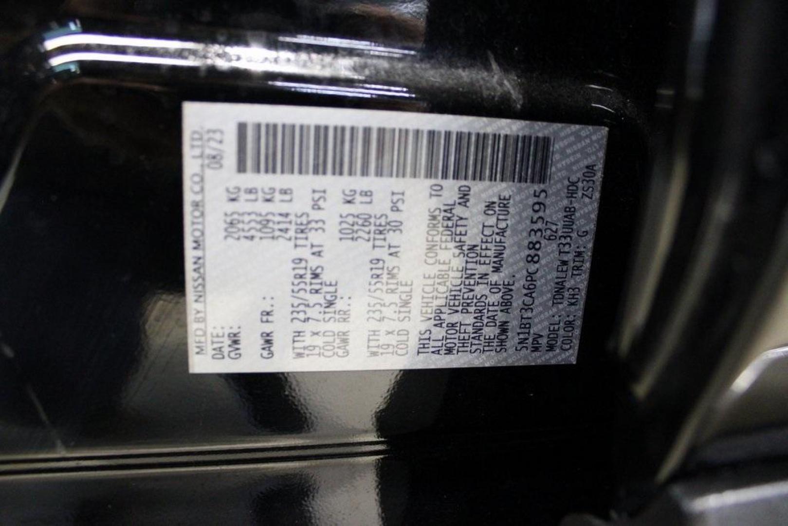 2023 Super Black /Charcoal Nissan Rogue SL (5N1BT3CA6PC) with an 1.5L I3 Turbocharged DOHC 12V LEV3-ULEV50 201hp engine, CVT transmission, located at 15300 Midway Rd., Addison, TX, 75001, (972) 702-0011, 32.958321, -96.838074 - Photo#25