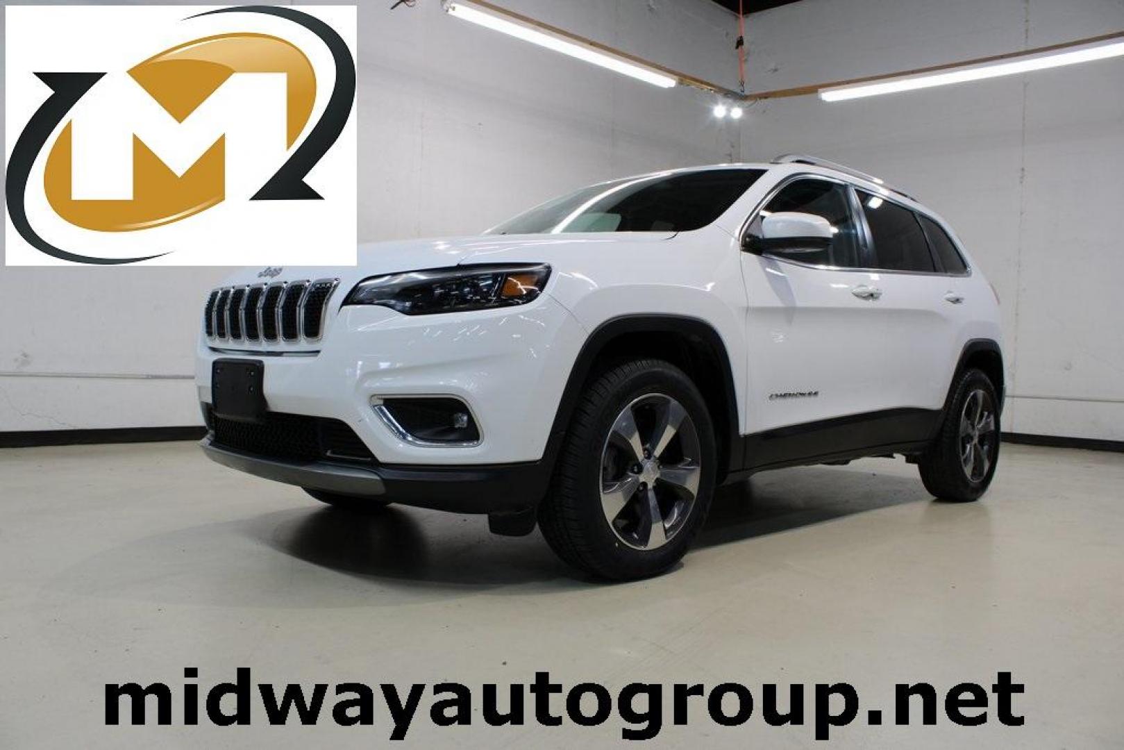 2019 Bright White Clearcoat /Black Jeep Cherokee Limited (1C4PJMDX5KD) with an 3.2L V6 engine, Automatic transmission, located at 15300 Midway Rd., Addison, TX, 75001, (972) 702-0011, 32.958321, -96.838074 - Photo#0