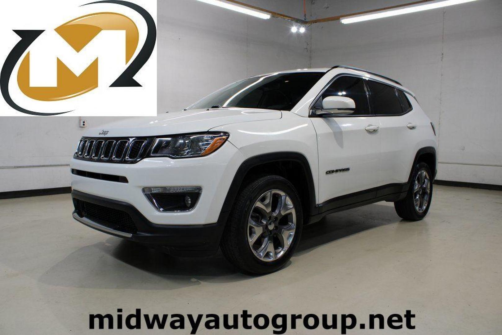 2021 White Clearcoat /Black Jeep Compass Limited (3C4NJDCB3MT) with an 2.4L I4 engine, Automatic transmission, located at 15300 Midway Rd., Addison, TX, 75001, (972) 702-0011, 32.958321, -96.838074 - 2021 Jeep Compass Limited 4x4<br><br>Now Available at Midway Auto Group Addison, Texas<br><br>Premium design, advanced technology, and true Jeep capability come together in the 2021 Jeep Compass Limited 4x4. As the top luxury trim in the Compass lineup, the Limited delivers upgraded materials, refi - Photo#0