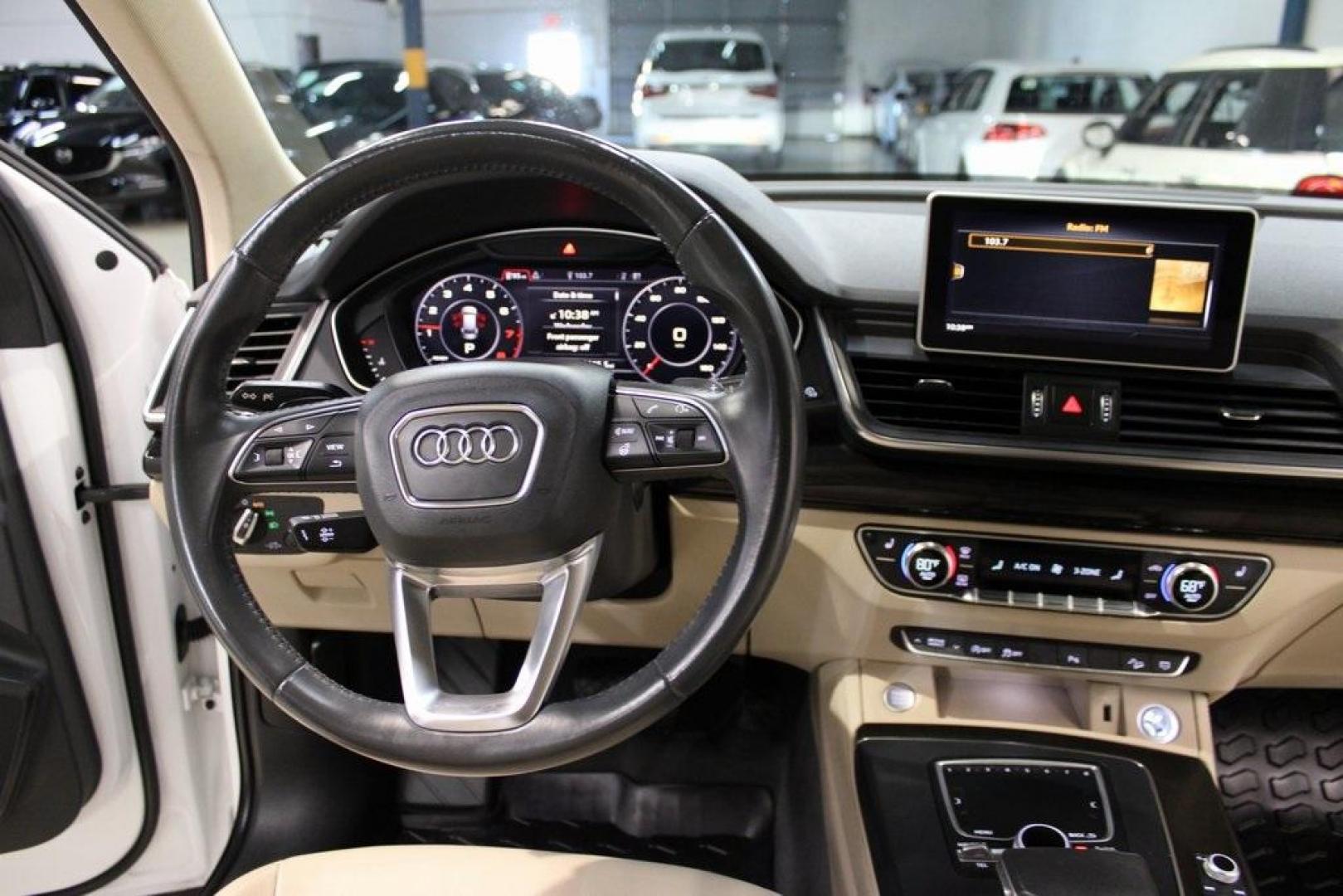 2019 Ibis White /Beige Audi Q5 2.0T Premium Plus (WA1BNAFY5K2) with an 2.0L TFSI engine, Automatic transmission, located at 15300 Midway Rd., Addison, TX, 75001, (972) 702-0011, 32.958321, -96.838074 - Photo#17
