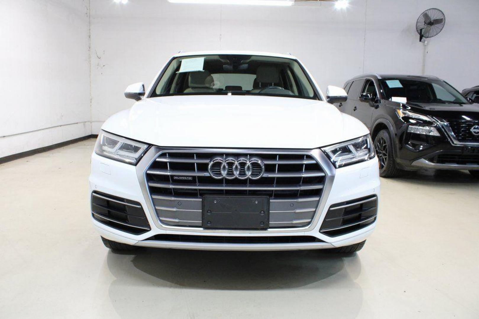 2019 Ibis White /Beige Audi Q5 2.0T Premium Plus (WA1BNAFY5K2) with an 2.0L TFSI engine, Automatic transmission, located at 15300 Midway Rd., Addison, TX, 75001, (972) 702-0011, 32.958321, -96.838074 - 2019 Audi Q5 2.0T Premium Plus Quattro<br><br>Now Available at Midway Auto Group Addison, Texas<br><br>Refined, capable, and unmistakably Audithe 2019 Audi Q5 Premium Plus Quattro delivers luxury-level comfort, confident all-wheel drive performance, and advanced safety tech. With a beautifully craf - Photo#5