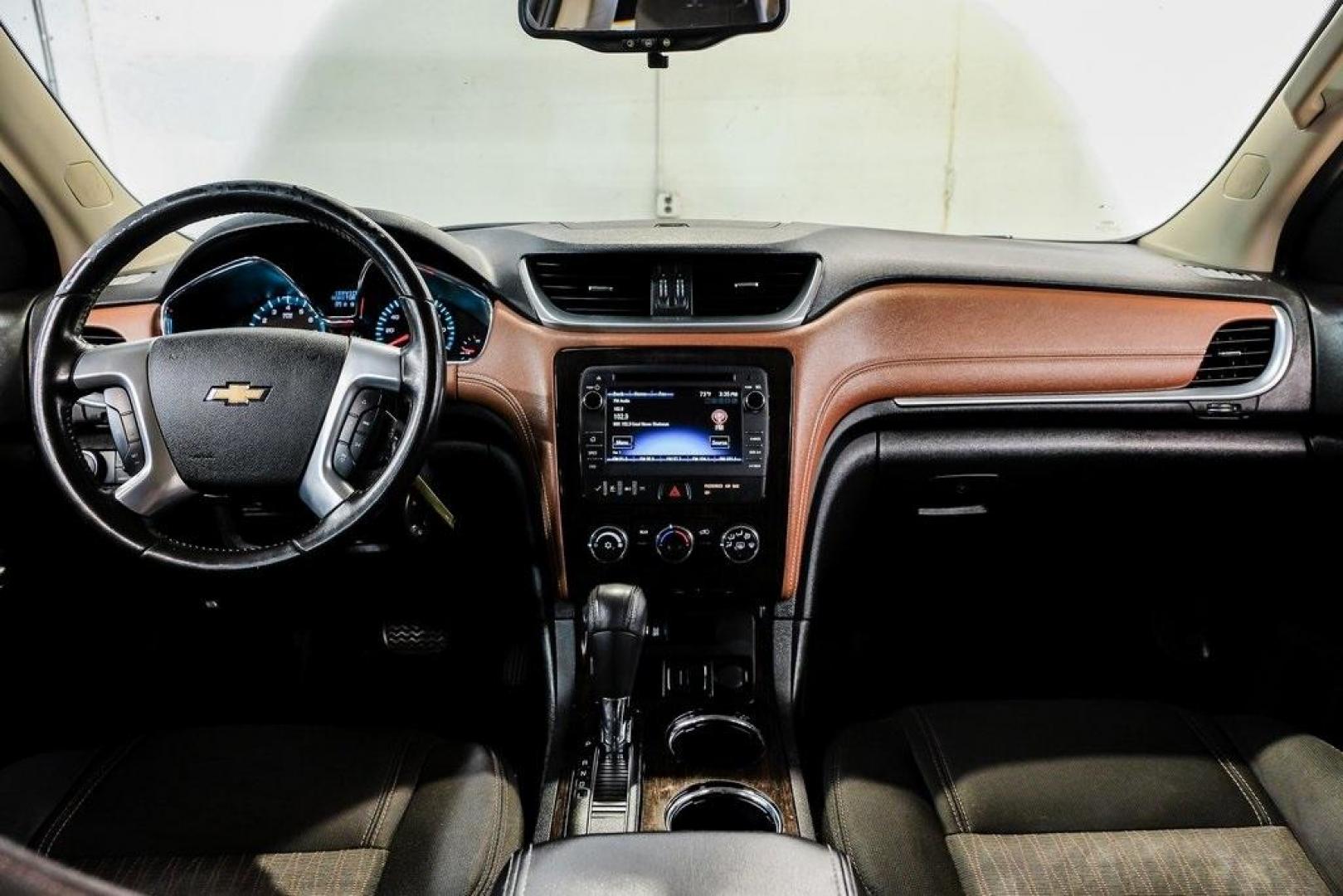 2017 Mosaic Black Metallic /Ebony/Saddle Up Chevrolet Traverse LT (1GNKRGKD3HJ) with an 3.6L V6 SIDI engine, Automatic transmission, located at 15300 Midway Rd., Addison, TX, 75001, (972) 702-0011, 32.958321, -96.838074 - Photo#19