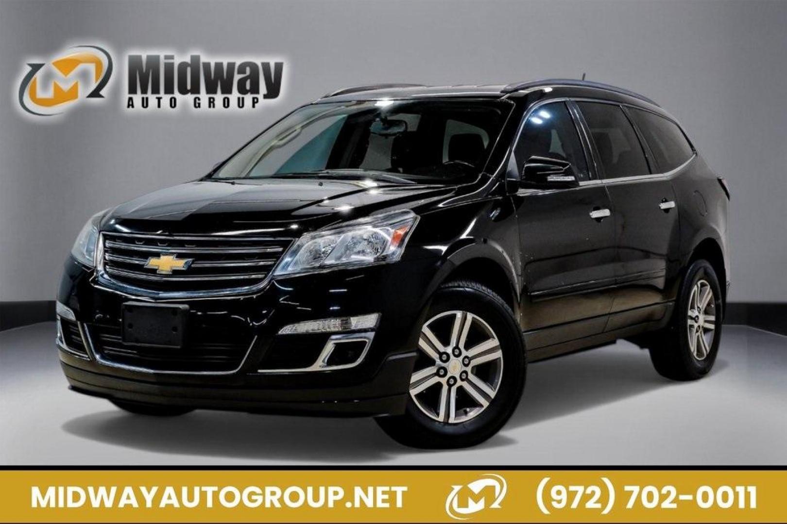 2017 Mosaic Black Metallic /Ebony/Saddle Up Chevrolet Traverse LT (1GNKRGKD3HJ) with an 3.6L V6 SIDI engine, Automatic transmission, located at 15300 Midway Rd., Addison, TX, 75001, (972) 702-0011, 32.958321, -96.838074 - Photo#0