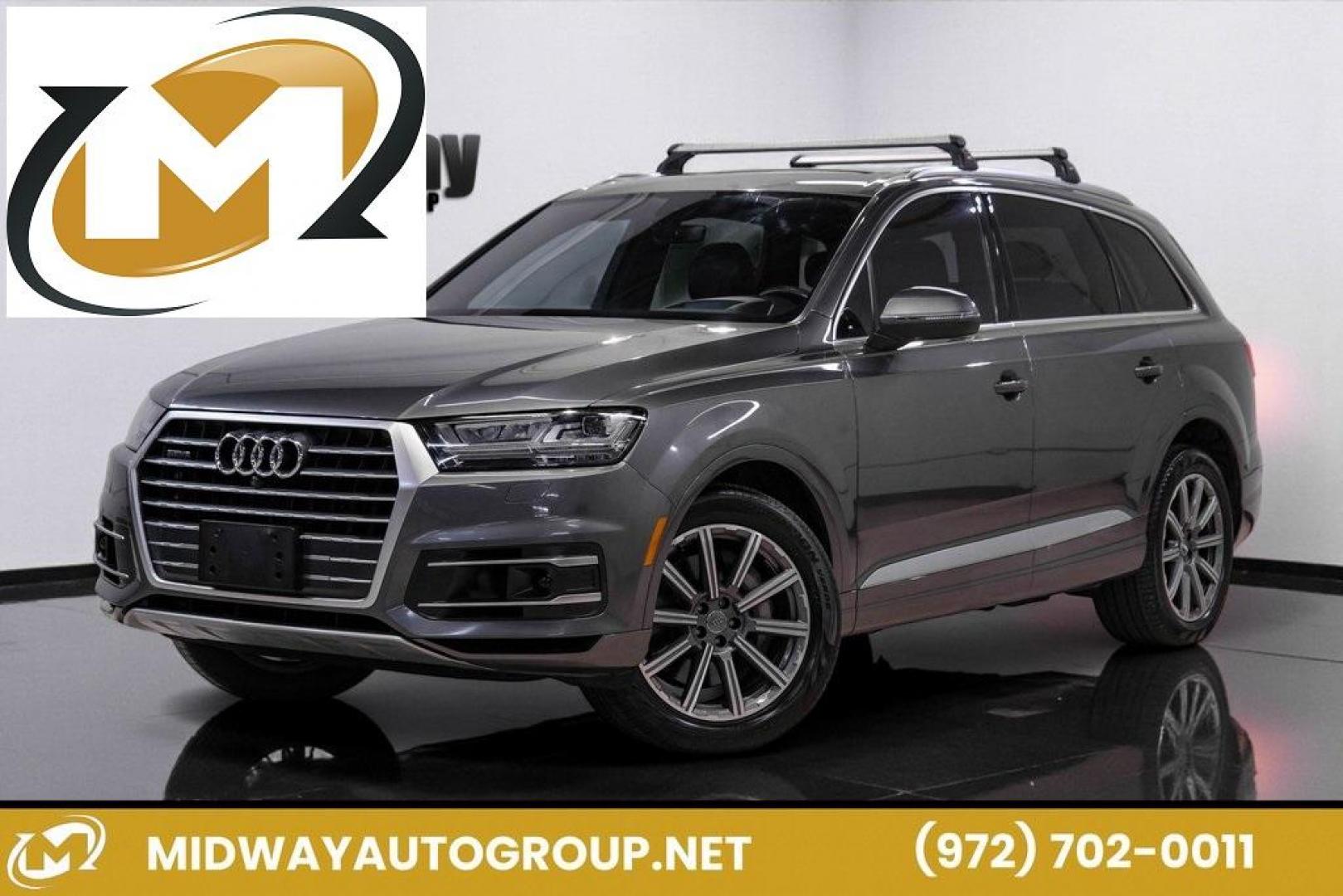 2018 Gray Metallic /Black Audi Q7 3.0T Prestige (WA1VAAF79JD) with an 3.0L TFSI V6 DOHC engine, Automatic transmission, located at 15300 Midway Rd., Addison, TX, 75001, (972) 702-0011, 32.958321, -96.838074 - Photo#0