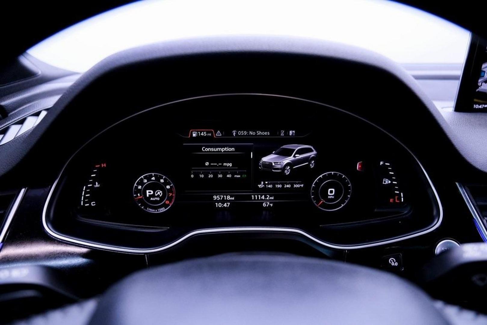 2018 Gray Metallic /Black Audi Q7 3.0T Prestige (WA1VAAF79JD) with an 3.0L TFSI V6 DOHC engine, Automatic transmission, located at 15300 Midway Rd., Addison, TX, 75001, (972) 702-0011, 32.958321, -96.838074 - Photo#26