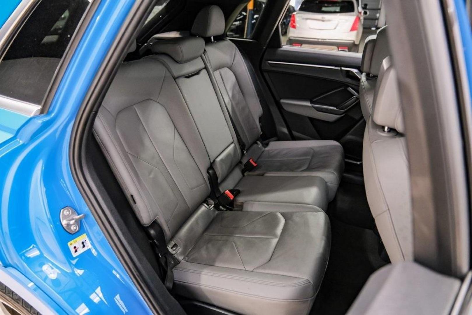 2020 Blue /Rotor Gray W/Anthracite Audi Q3 Premium Plus S line (WA1EEDF37L1) with an 2.0L 4-Cylinder TFSI engine, Automatic transmission, located at 15300 Midway Rd., Addison, TX, 75001, (972) 702-0011, 32.958321, -96.838074 - 020 Audi Q3 S line Premium Plus Quattro<br><br>Now Available at Midway Auto Group, Addison, Texas<br><br>Stylish, compact, and packed with premium features the 2020 Audi Q3 S line Premium Plus Quattro delivers upscale comfort and confident performance in a versatile small SUV. With its S line exteri - Photo#38