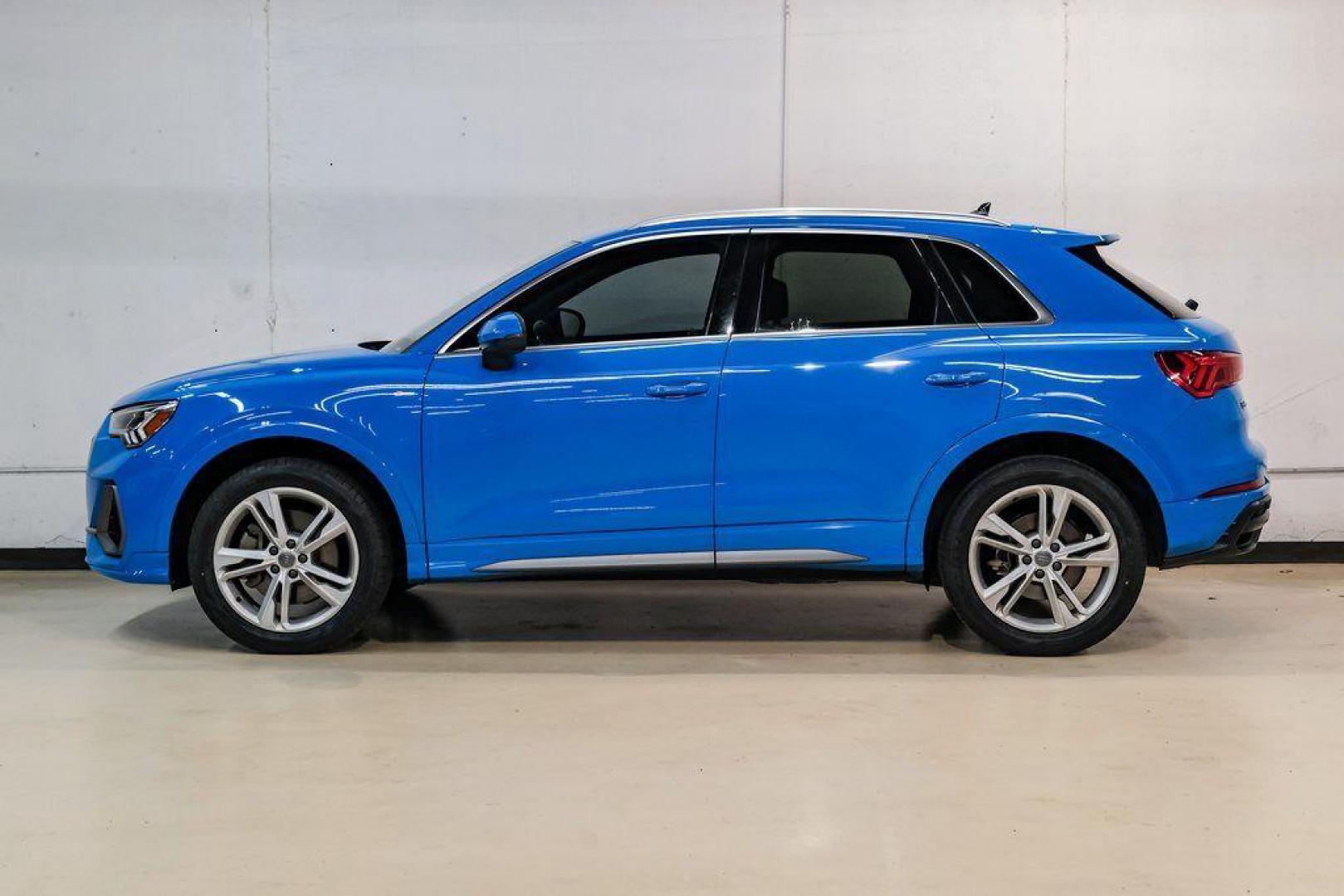 2020 Blue /Rotor Gray W/Anthracite Audi Q3 Premium Plus S line (WA1EEDF37L1) with an 2.0L 4-Cylinder TFSI engine, Automatic transmission, located at 15300 Midway Rd., Addison, TX, 75001, (972) 702-0011, 32.958321, -96.838074 - 020 Audi Q3 S line Premium Plus Quattro<br><br>Now Available at Midway Auto Group, Addison, Texas<br><br>Stylish, compact, and packed with premium features the 2020 Audi Q3 S line Premium Plus Quattro delivers upscale comfort and confident performance in a versatile small SUV. With its S line exteri - Photo#11